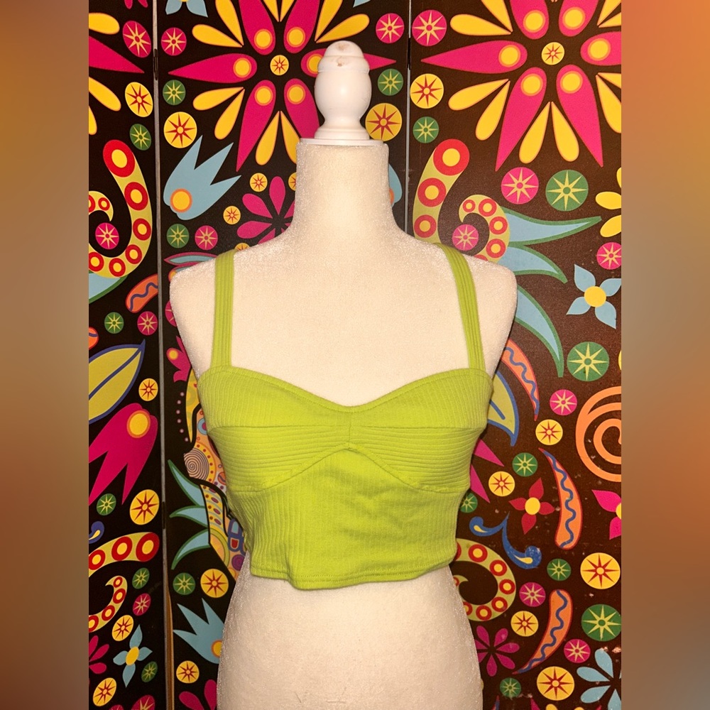 Pacsun Two piece top neon green